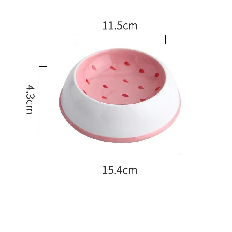 4cute designs pet ceramics bowl watermelon strawberry shape cat food bowl small dog colorful water suppliers Abiraterone acetate